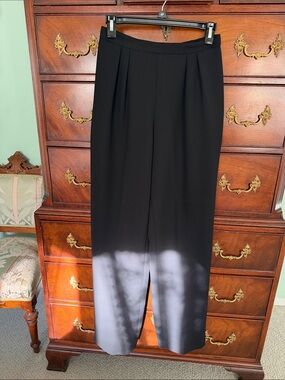 Vintage Night Lights Designer Black Women's Pants-Classic Work or Formal Wear